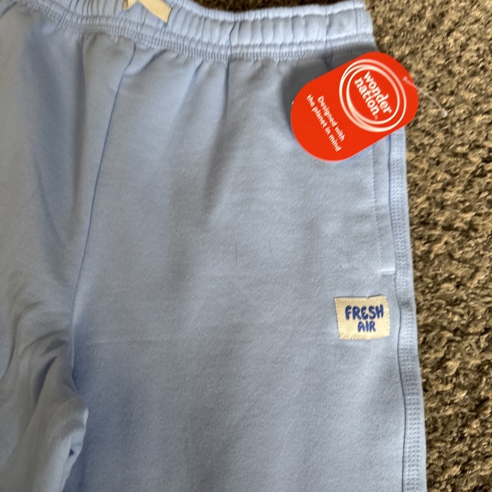 Wonder Nation Kids Blue Fleece Jogger Pants Size 10 With Pockets